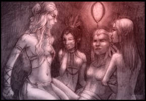 Native and his three wives