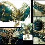 Blue and Pearl Belly Dance Costume