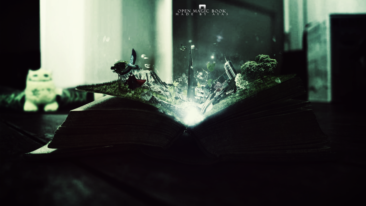 Open magic book