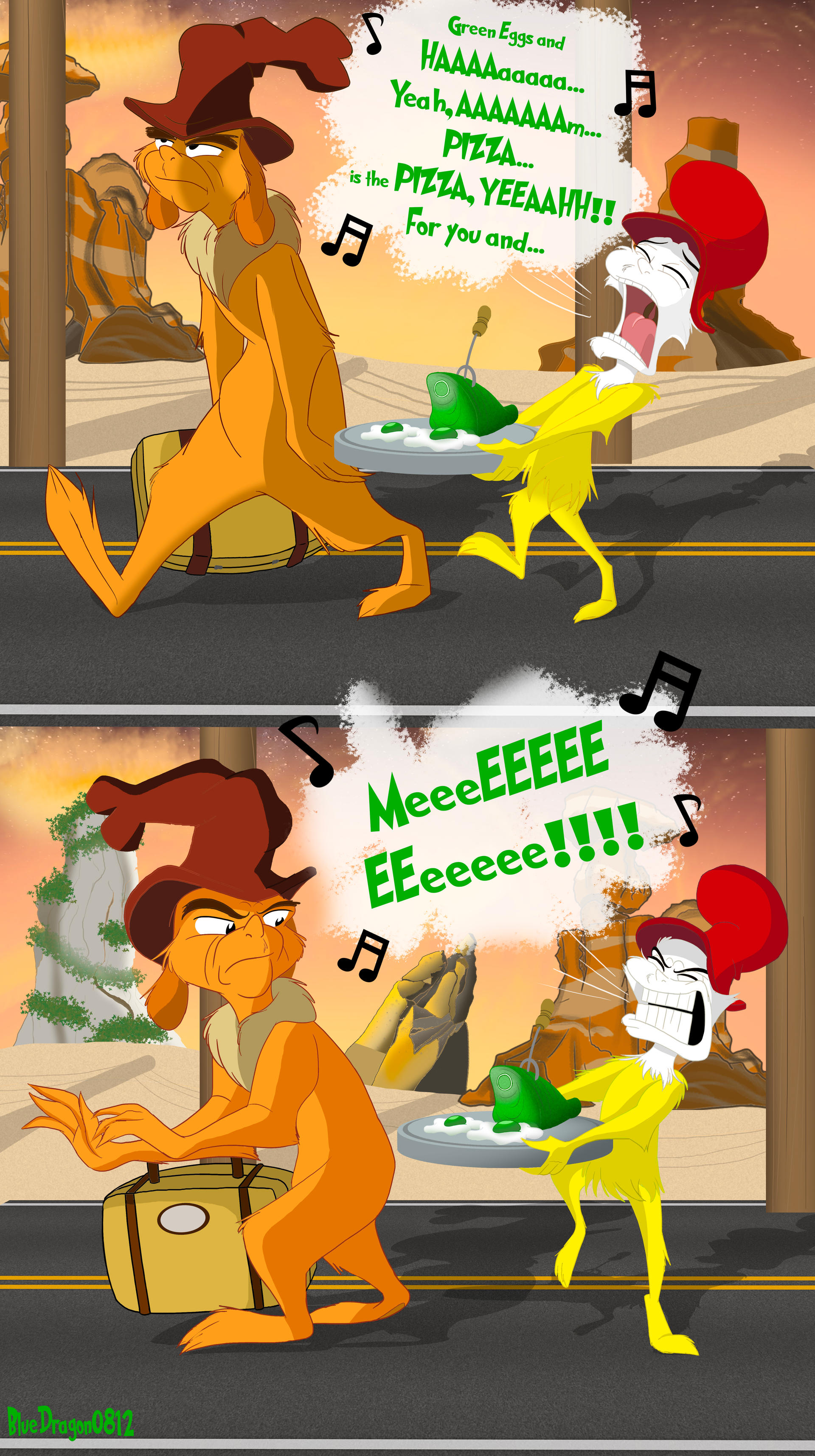 Green Eggs and Ham- Pizza Delivery