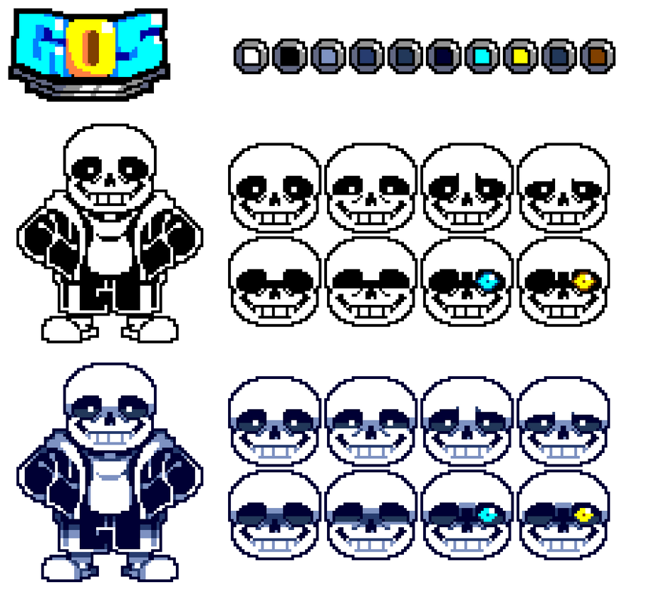 Undertale] Sans Battle Sprites v4 by GrabThatBread on DeviantArt