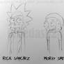 Sketch~ Rick Sanchez and Morty Smith