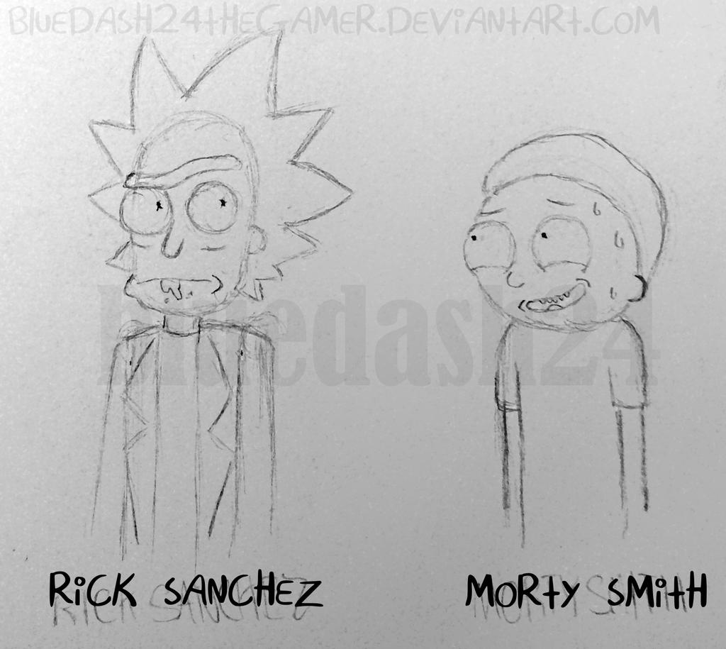 Sketch~ Rick Sanchez and Morty Smith