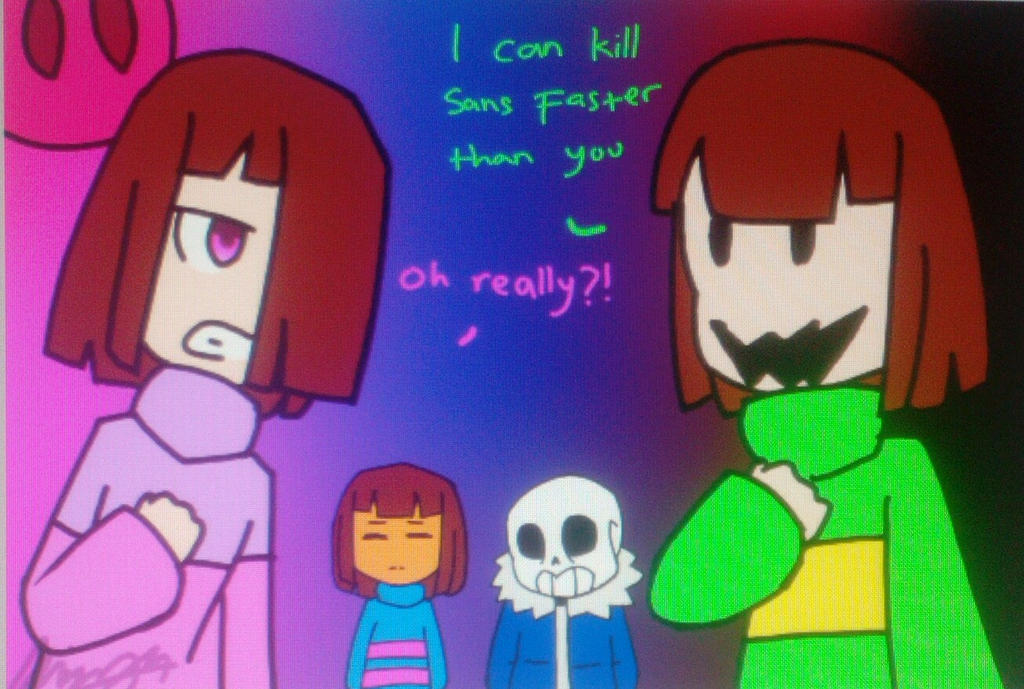 Undertale/Glitchtale! Betty vs Chara by CyrilleMaccaux on DeviantArt