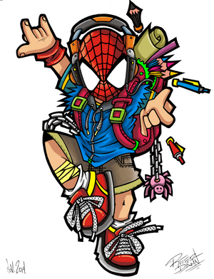 SpiderBoy Color by Rotter-Damn