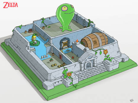 Legend of Zelda Minish Cap Deepwood Shrine diorama