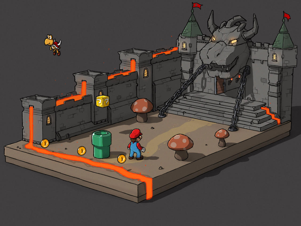Super Mario Bros 3 Road To Bowser Castle By AKopArt On DeviantArt super-mario-bros-3-road-to-bowser-castle-by-akopart-on-deviantart