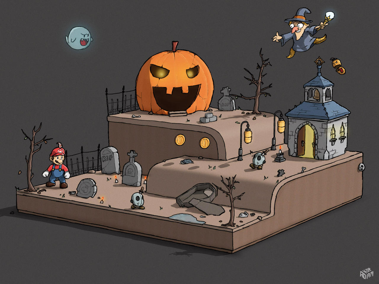 Mario Razotne Super Mario Land 2: Pumpkin Zone by AKopArt on DeviantArt