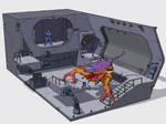 Metroid Fusion - Final SA-X boss battle diorama by AKopArt
