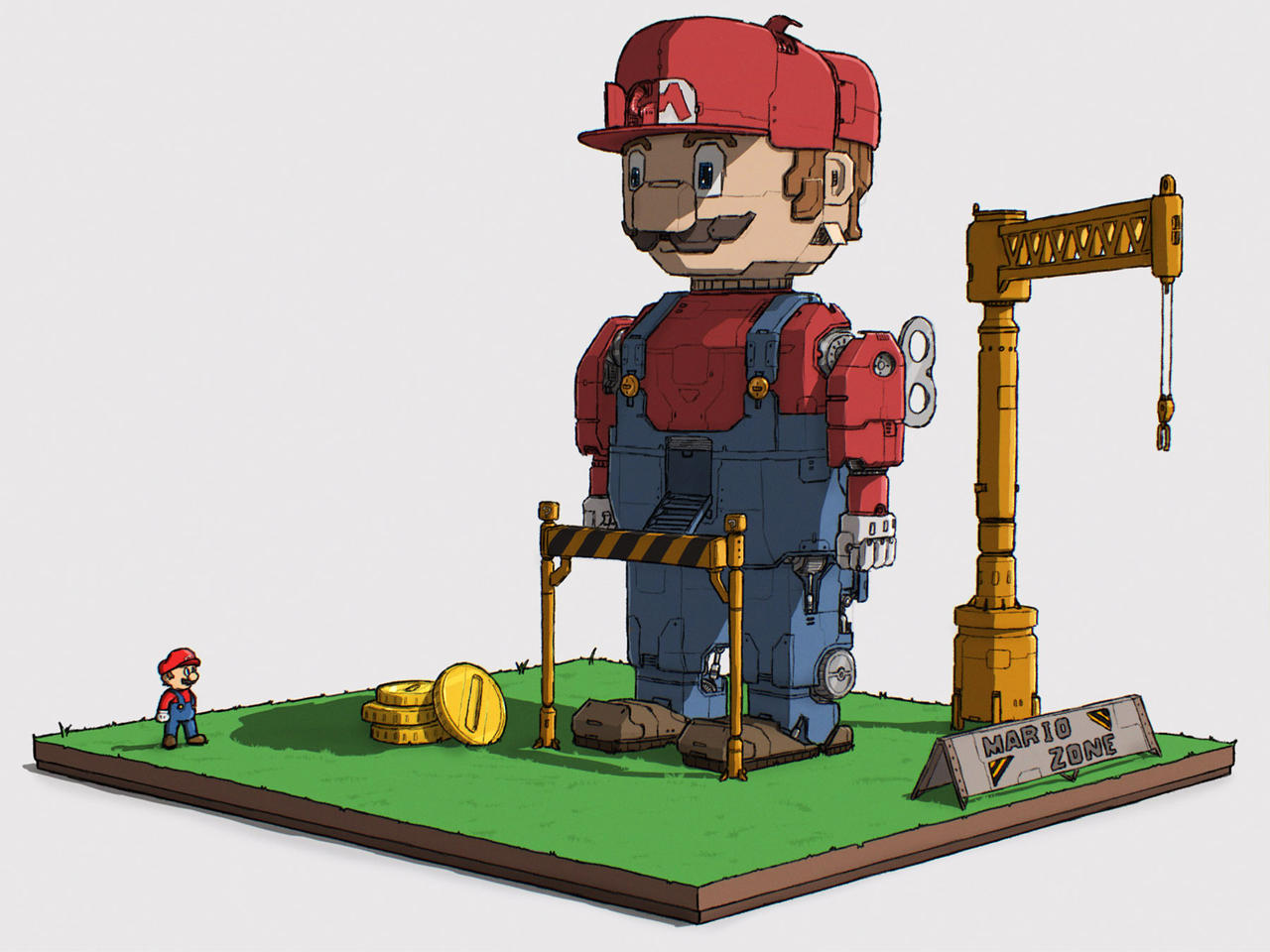 Mario Razotne Super Mario Land 2: Mario Zone world map diorama by AKopArt on DeviantArt