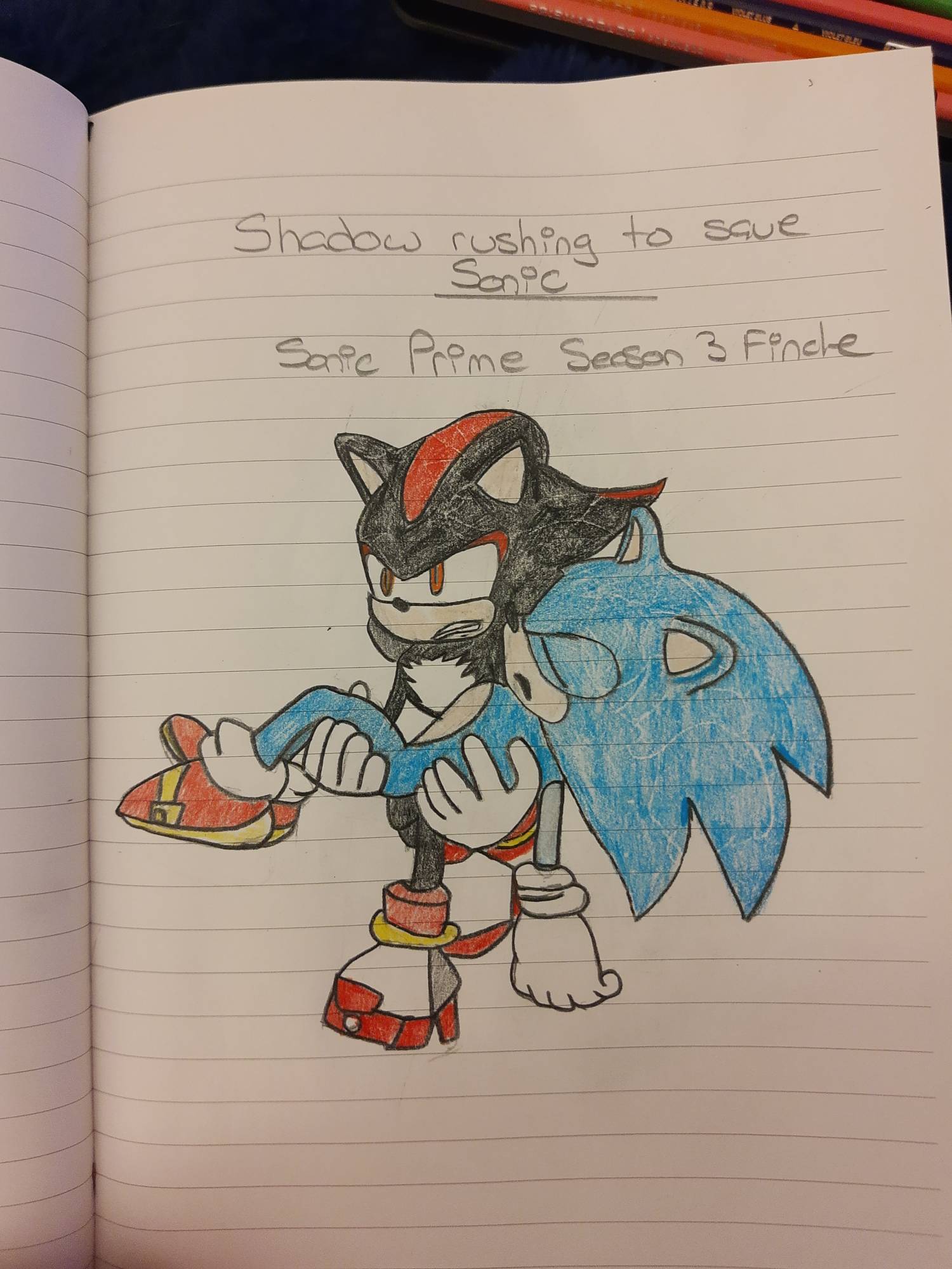 Shadow Helper Shadow saving Sonic by Rivit12 on DeviantArt