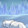 Frozen land,frozen paws