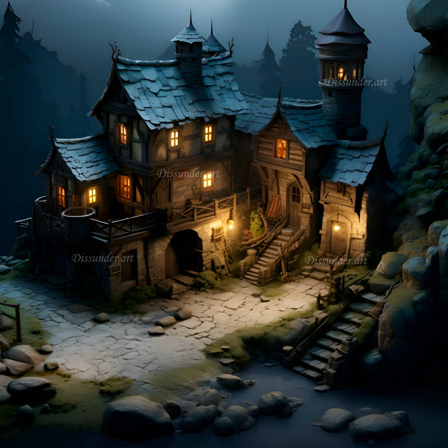 Castle Fall Rpg Castle. Fantasy castlescape. RPG setting by Dissunder on DeviantArt