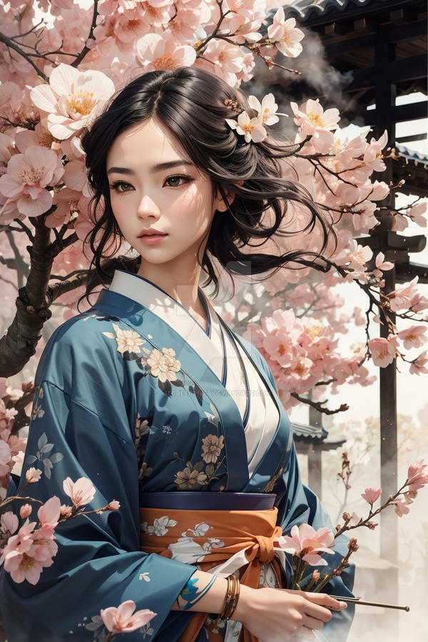 Beautiful Japanese Girl Painting by secretdriver on DeviantArt