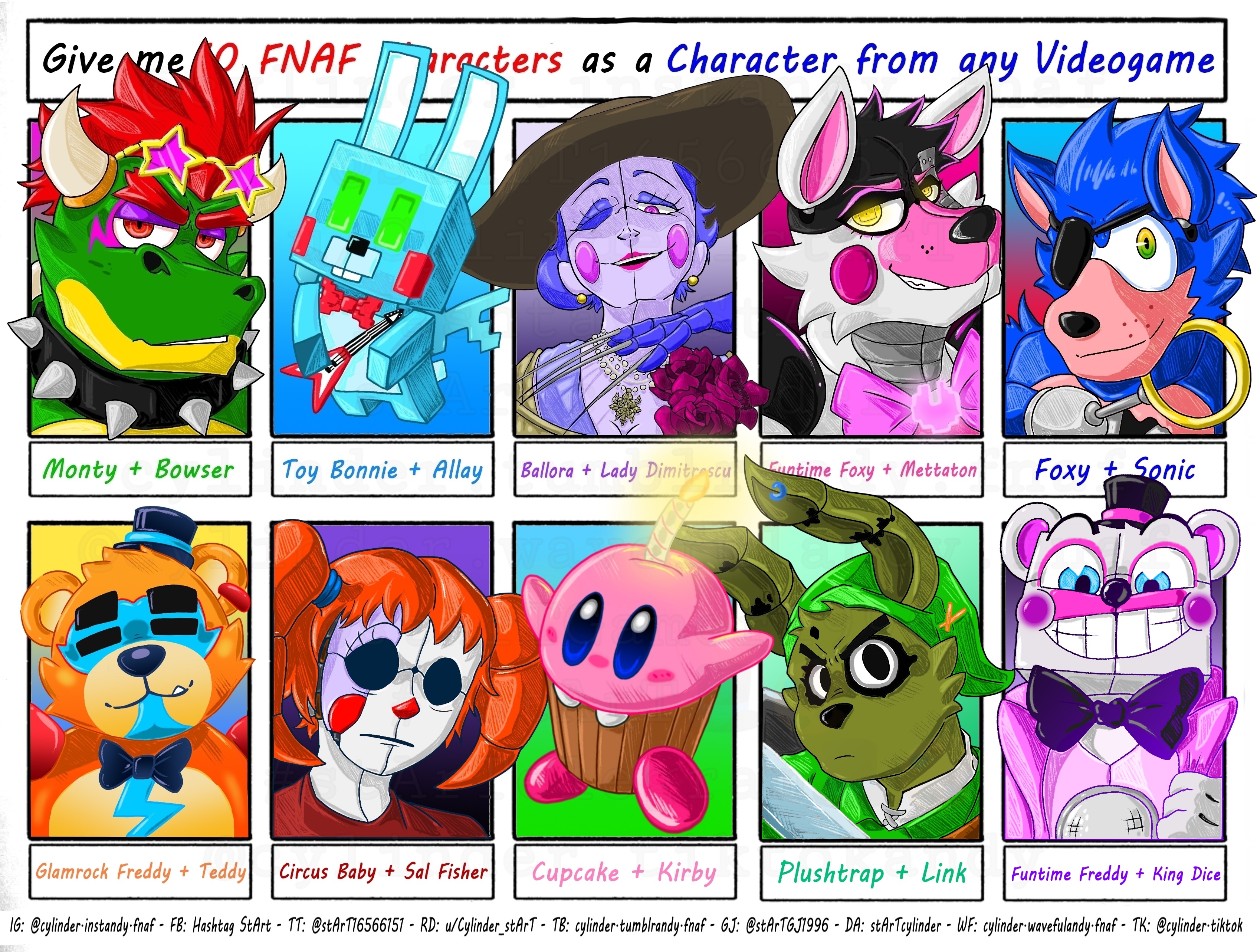 FNAFNG_FNAF 6 Characters by NamyG on DeviantArt