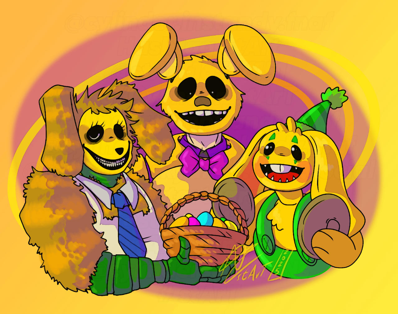 Yellow Rabbits by stArTcylinder on DeviantArt