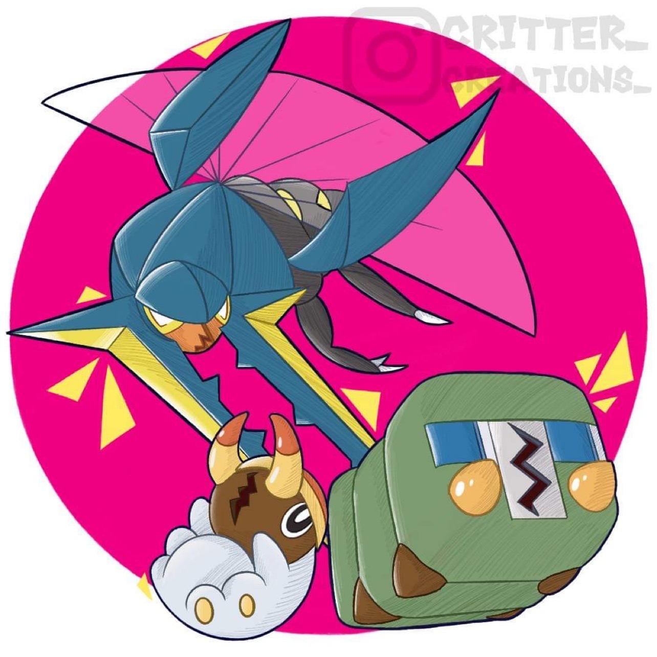 Evolution Lines: Grubbin by ArchaeRegion on DeviantArt