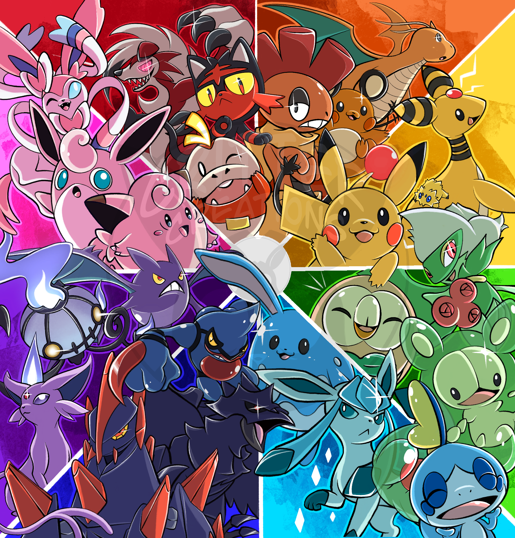 Pokemon All Eevee Evolutions by Butapokko on DeviantArt