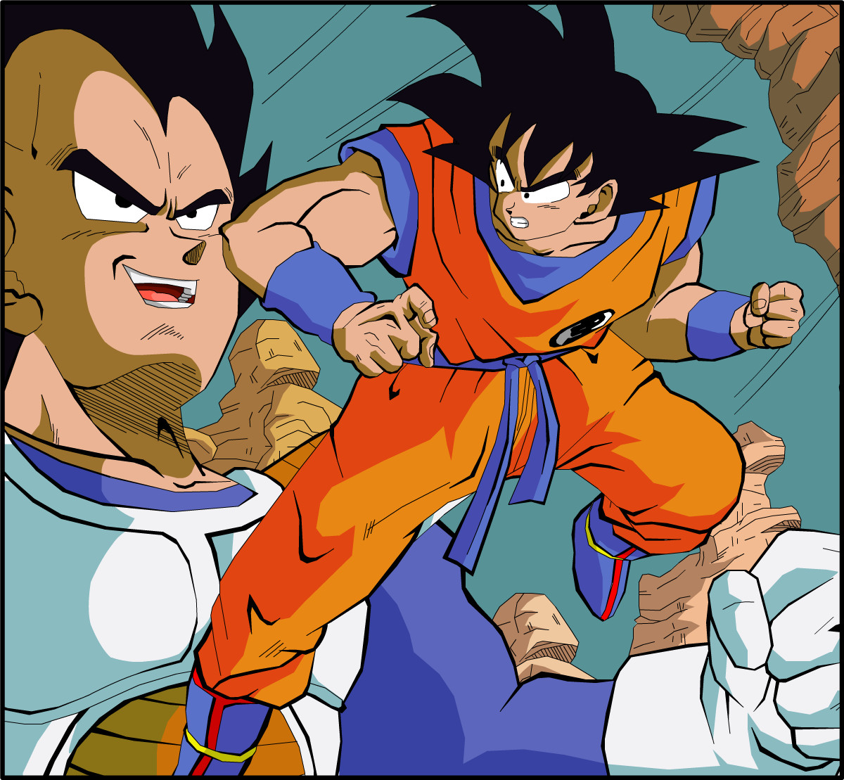 Goku vs Vegeta by TheOneNimbus on DeviantArt