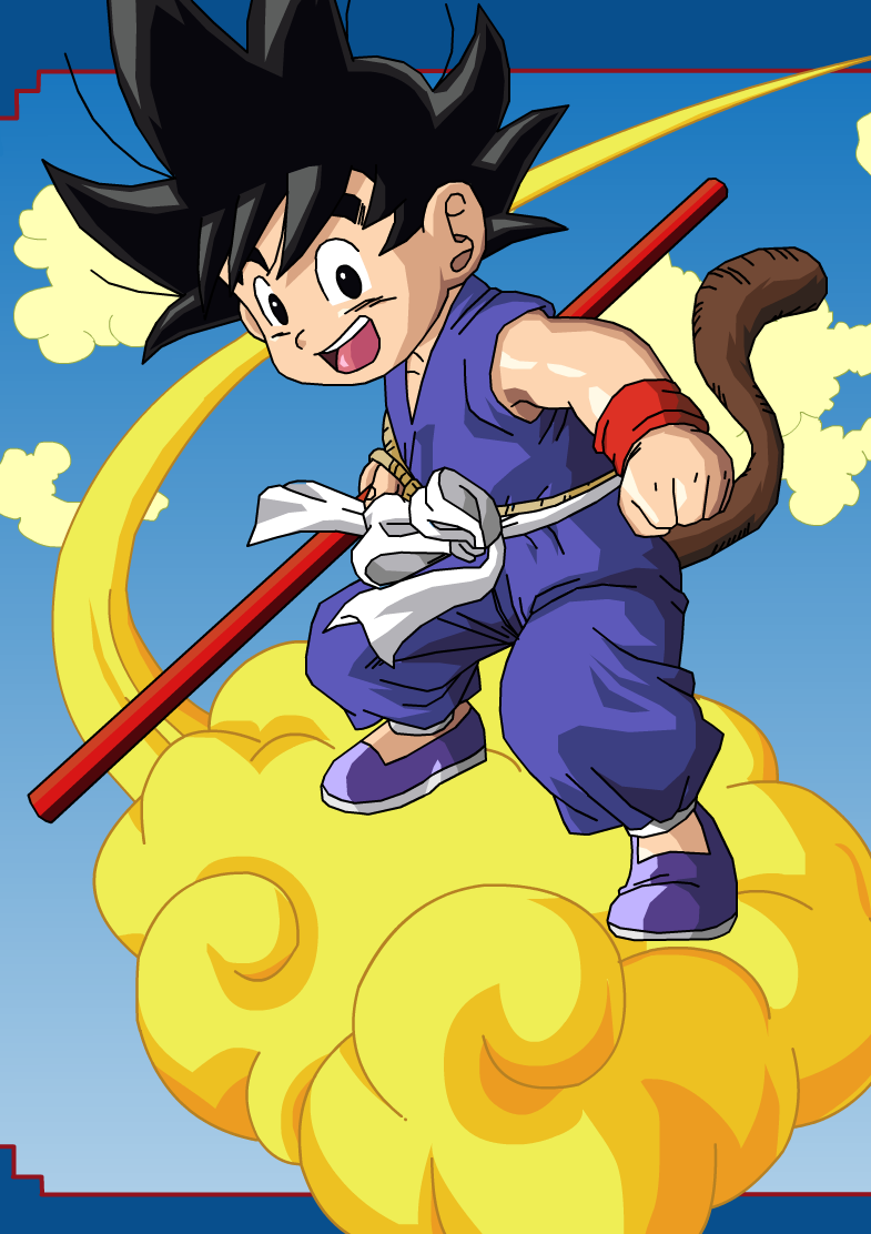 Kid Goku and Nimbus