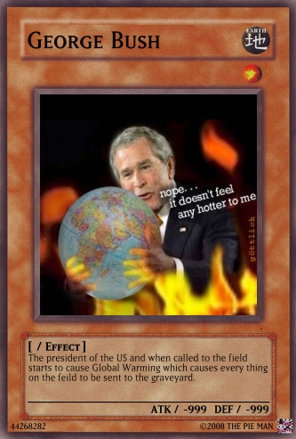 George Bush Yu-Gi-Oh card