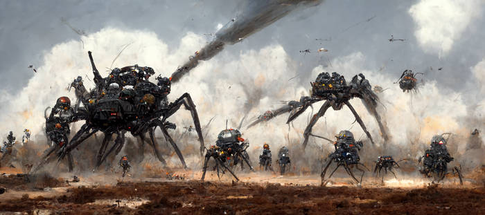 Starship Troopers inspired Arachnid Bug abstract