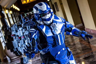 Soldier in Blue Spartan Armor 3