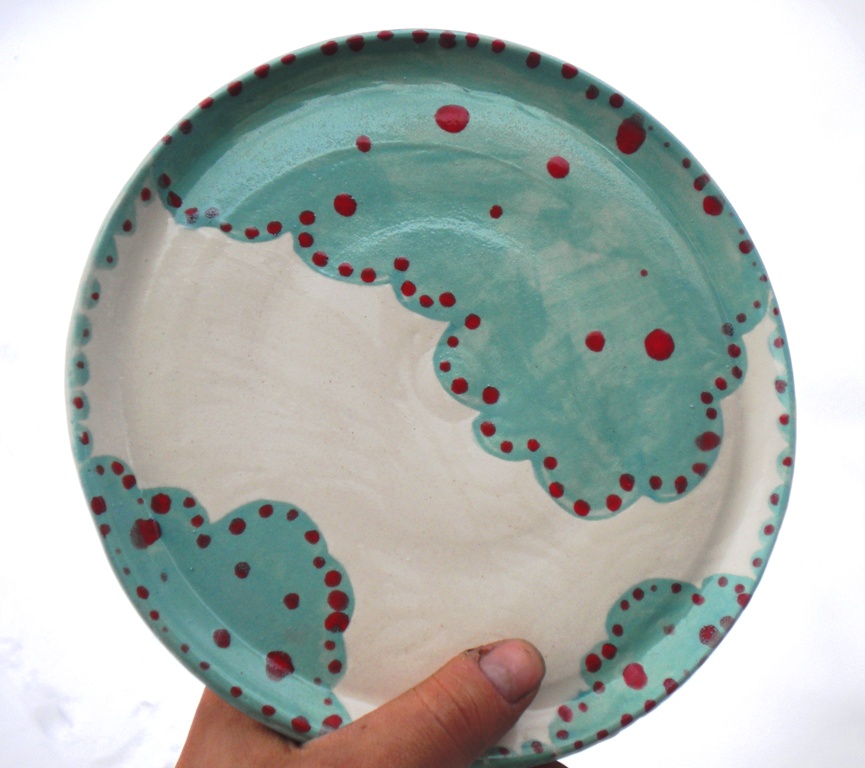 Polka dot plate