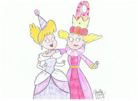 Princess Prettyhead and Queen Delightful