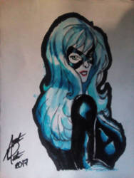 Black Cat (Watercolor painting)