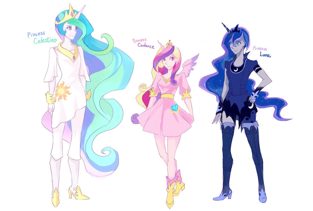 Human Princesses(Celestia, Cadence, Luna)