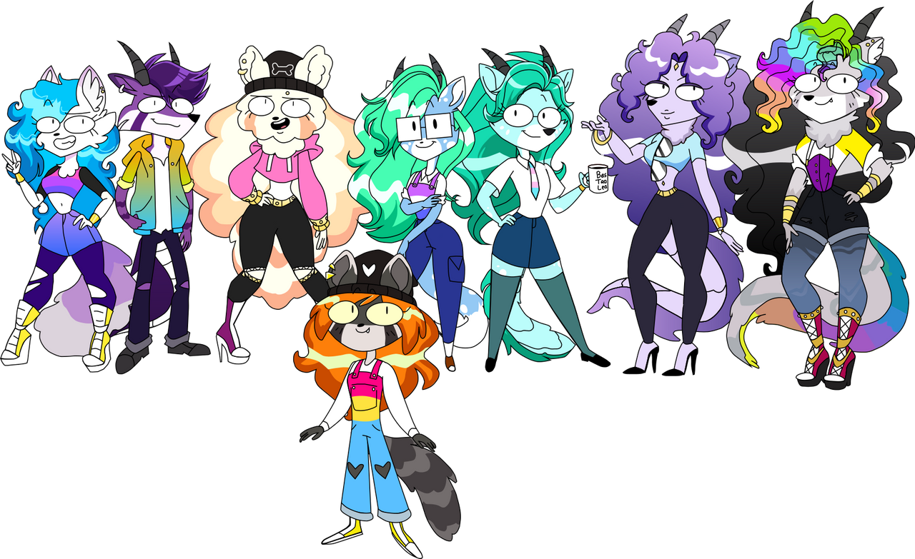 Rocky Rakoon Poster Deviantart Rocky Rakoon's Color Mix Squad by fluffytown123456 on DeviantArt