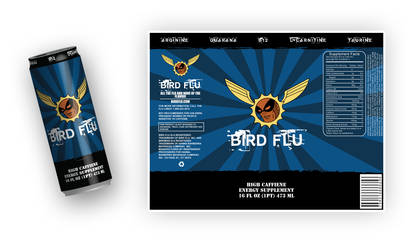 Birdman Energy Drink Mockup