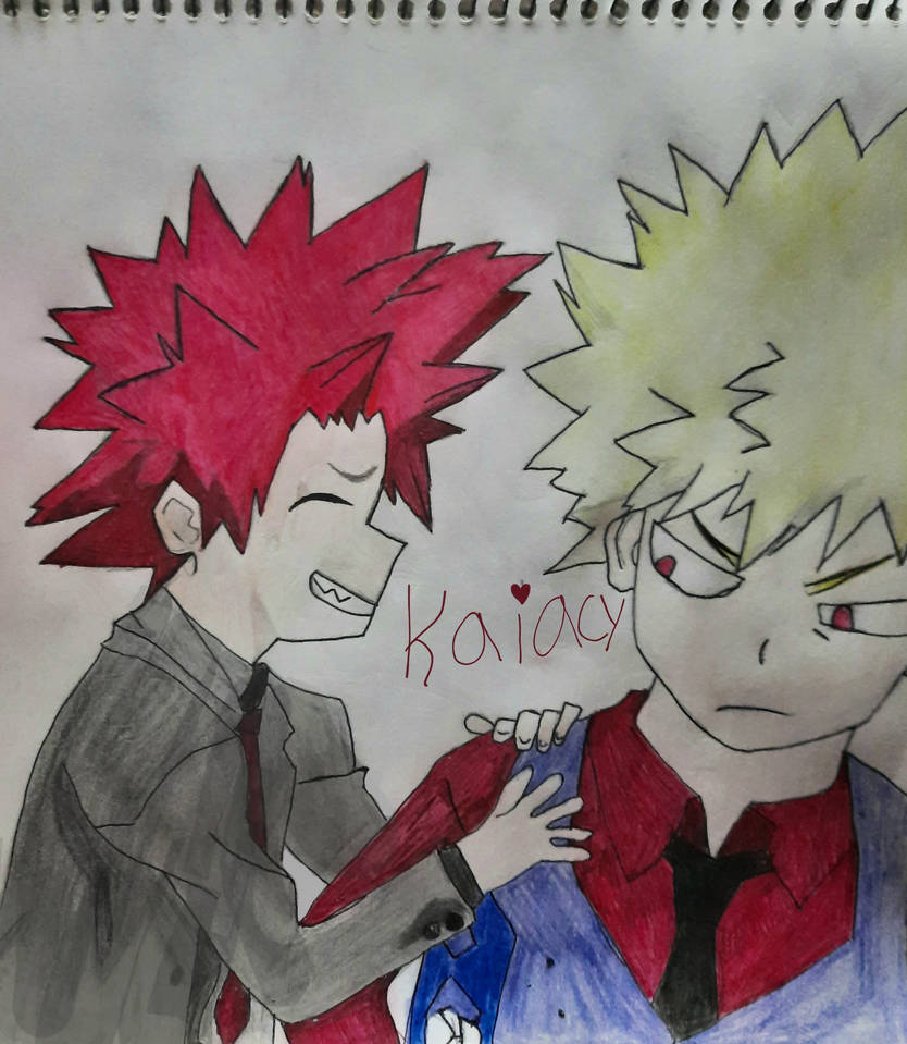 Kirishima and Bakugo by kaiacy on DeviantArt