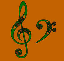 Celtic Treble and Bass Clef