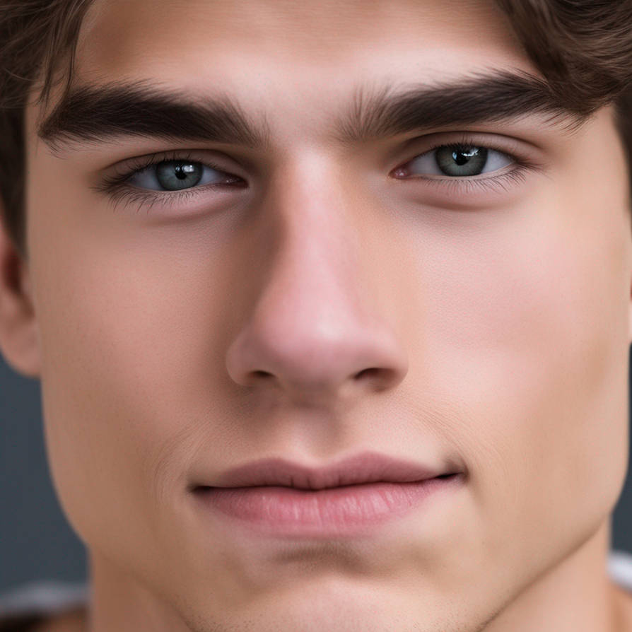 a facial of a Canadian teen hunk's face 2