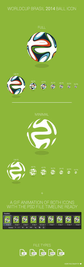 FREE WorldCup Brasil 2014 Ball Icon