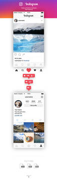 FREE Instagram Feed and Profile Screen UI - 2016