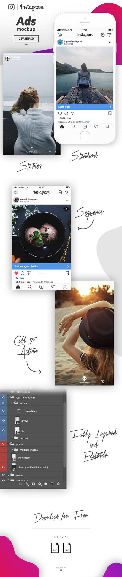 Download FREE Instagram Ads Mockup 2018 by MarinaD on DeviantArt