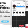 Instagram Complete Feed and Profile PSD UI