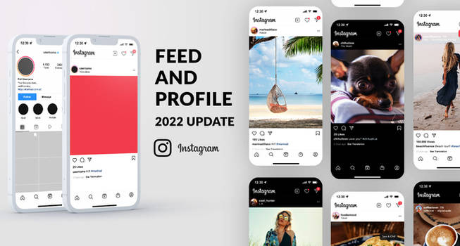 FREE Instagram Feed and Profile PSD UI *2022*