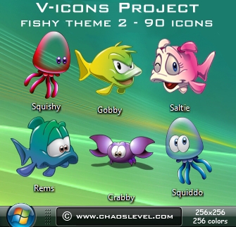 V icons - Fishy Theme 2 by Veinctor