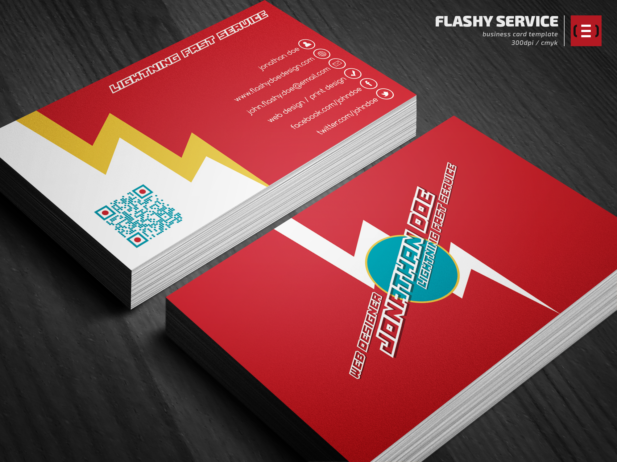 Flashy Service Business Card