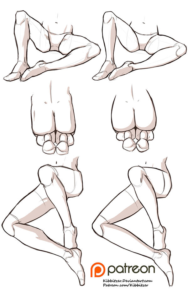 Male and Female legs reference sheet