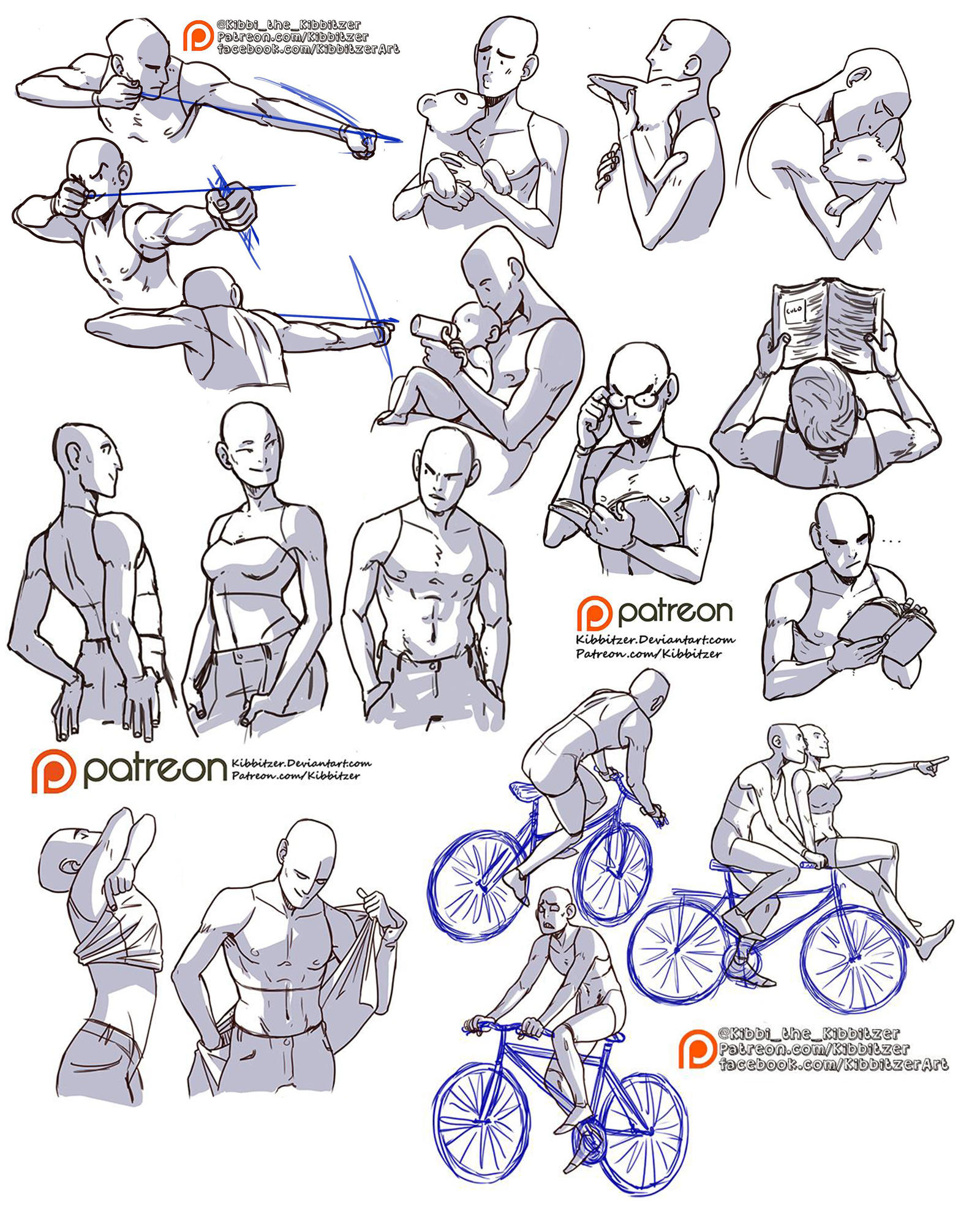 Art Trio Pose Reference - Comnata Wallpaper