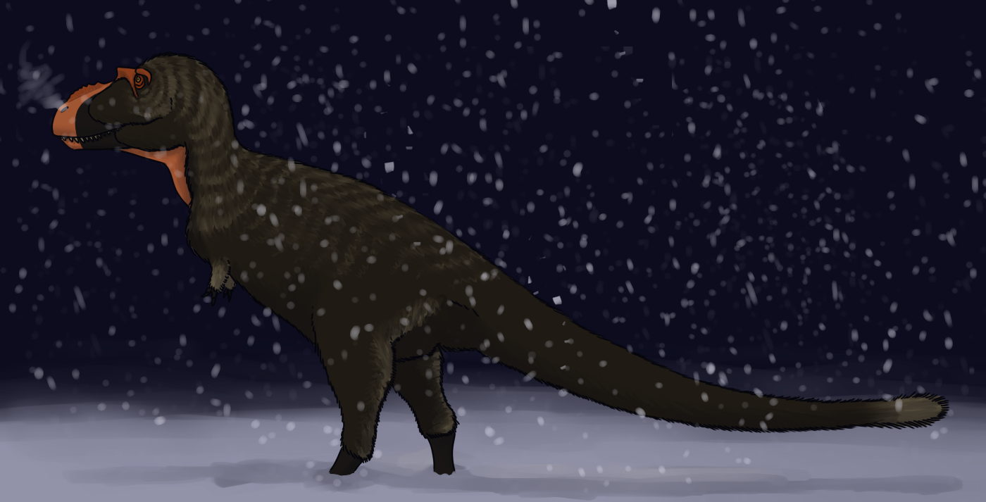 Albertosaurus in the Snow