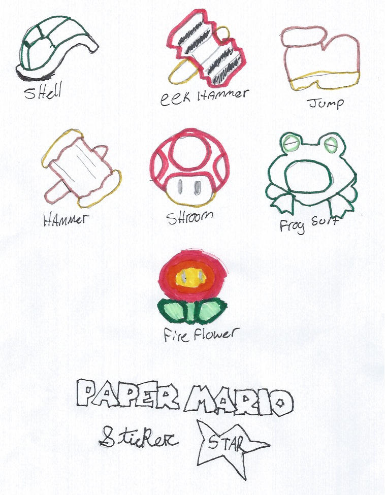 paper mario sticker star stuff by Sharkygold10 on DeviantArt