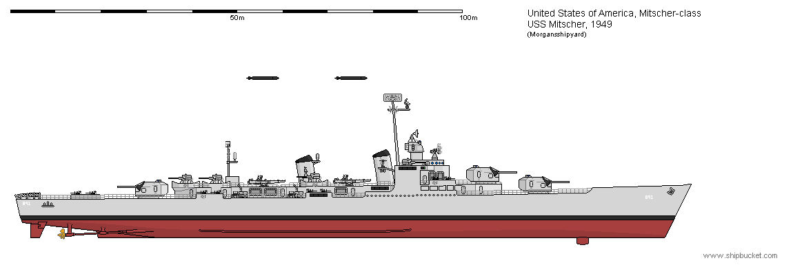 USS Mitscher, 1949