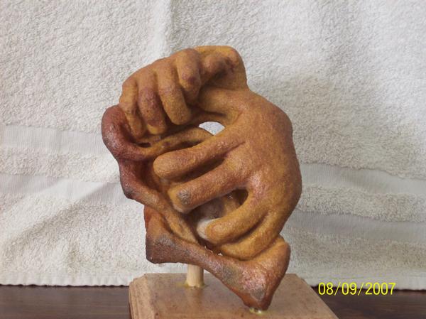 Hands of stone  Rock carving By Roy Bramlett