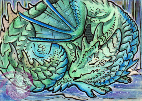 Baby Frost Dragon ACEO